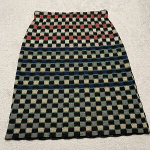 Anthropologie Aldomartins Stevani Pencil Skirt Women XS Knit Stretch Artsy Retro